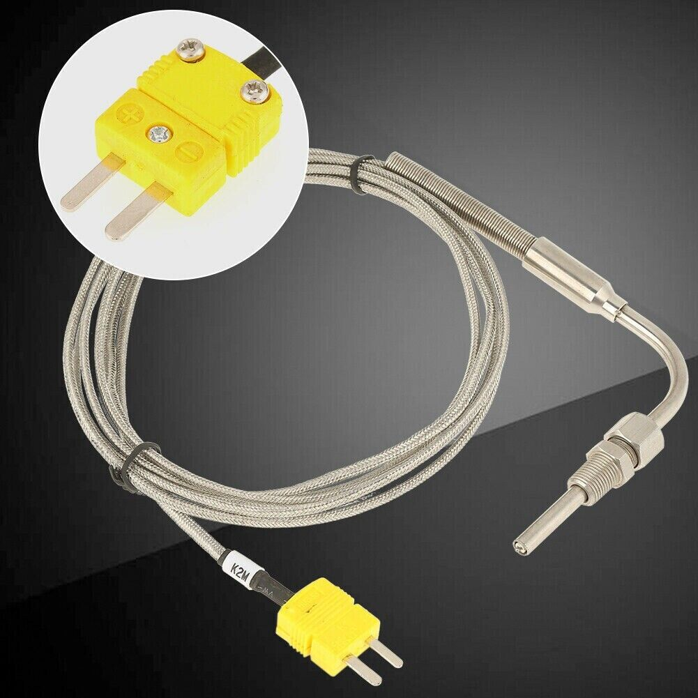 Braunes, PTFE-ummanteltes 2-Draht-Thermoelement-Verlängerungskabel zur Temperaturmessung mit Thermoelementstecker für Direktkontakt-K-Typ-Sensor