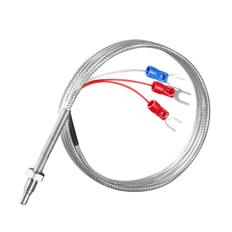 Kompakter Temperatursensor in Industriequalität mit Edelstahl-Schraubmontage. PT100K-Sonde (M6/M8) Thermoelement
