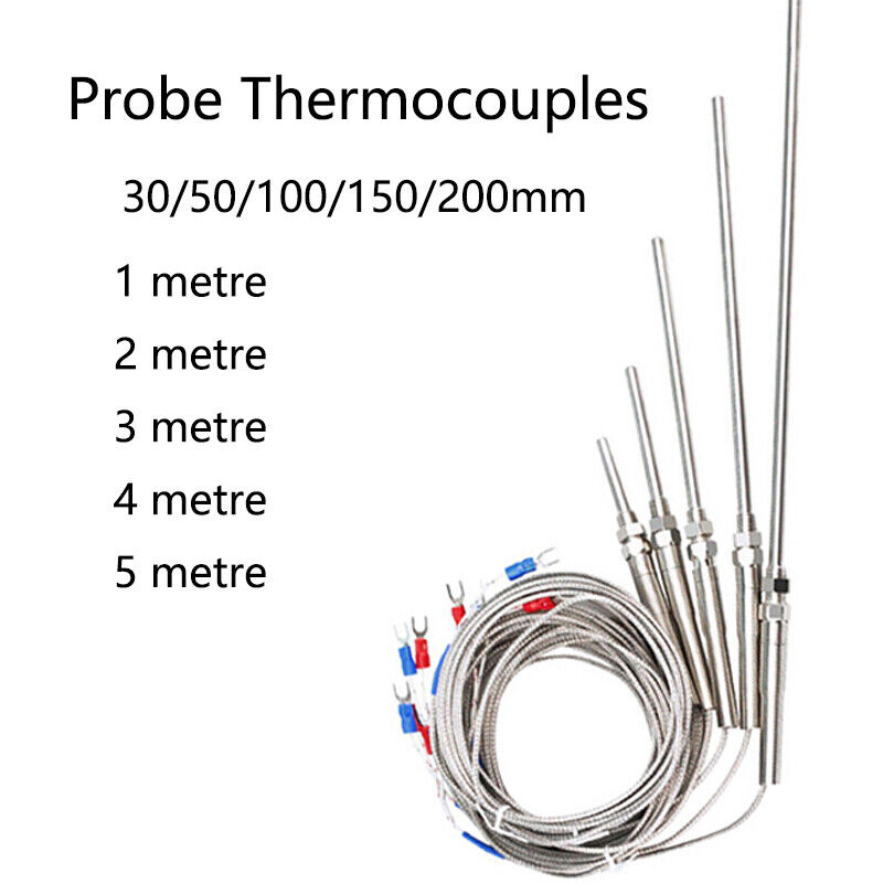 Nadelgepanzertes flexibles Thermoelement, Typ K, 2-Draht, Hochtemperatur-Hochpräzisions-Thermoelement mit erweitertem PT100-RTD-Sensor